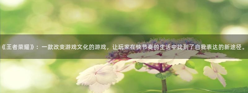 杏运：《王者荣耀》：一款改变游戏文化的游戏，让玩家在快节奏的